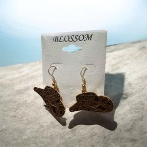 Blossom Gold Cowboy Hat Earrings